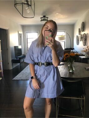 Zara striped shirt dress
